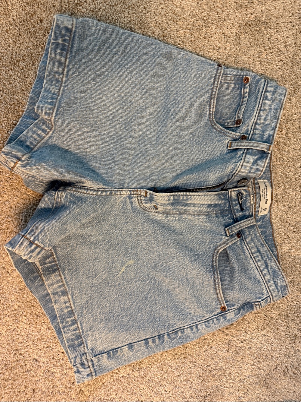 Abercrombie & Fitch Light Wash Denim Jean Shorts